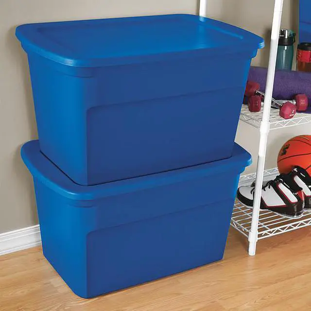 Alt view image 6 of 7 - STERILITE 17361C06 Blue Storage Tote 30 1/2 in x 20 1/4 in x 17 1/8 in H, 1 PK
