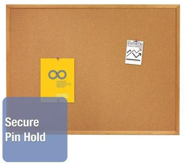 Alt view image 8 of 13 - QUARTET 308 Cork Bulletin Board 48"H x 96"W, Board Frame Material: Fiberboard