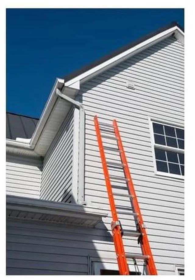 Alt view image 3 of 3 - LOUISVILLE FE3224 24 ft Fiberglass Extension Ladder, 300 lb Load Capacity