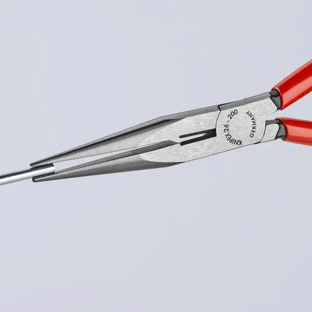 Alt view image 4 of 7 - Knipex Needle Nose Plier, 8" L, 11/16" Jaw  Vanadium Steel  26 11 200