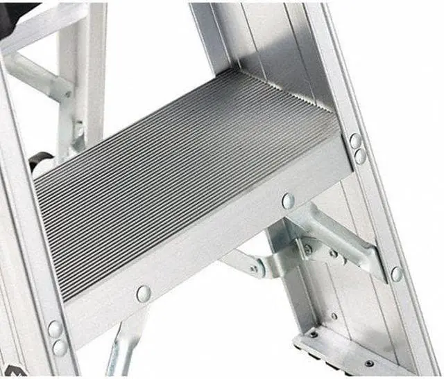 Alt view image 5 of 7 - LOUISVILLE AY8003 3 Steps, Aluminum Step Stand, 375 lb. Load Capacity, Silver