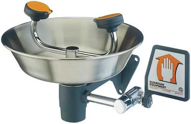 Alt view image 4 of 6 - GUARDIAN EQUIPMENT G1724P Plumbed Eyewash, Wall Mount, Plumbed, 6 11/12 in H.,