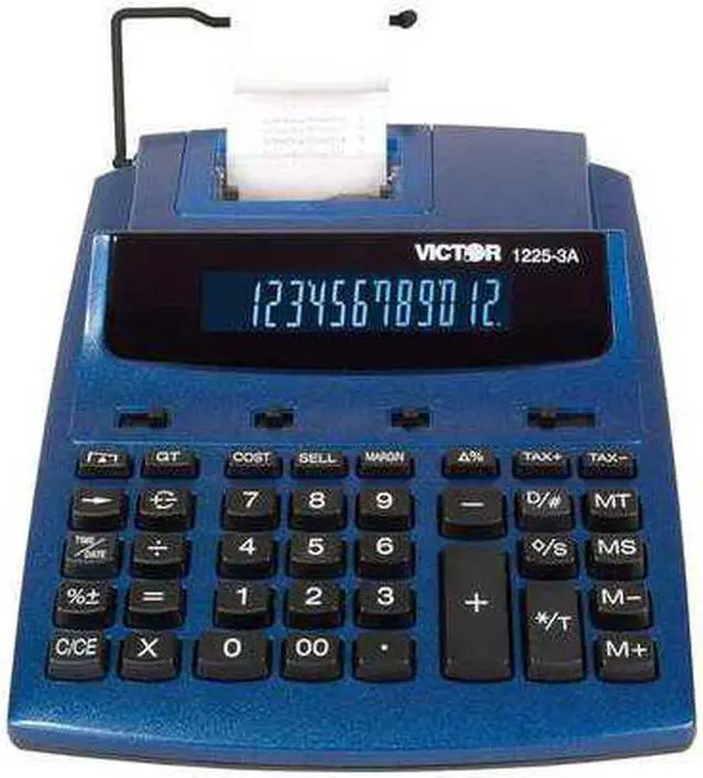 Alt view image 7 of 12 - Victor 1225-3A Antimicrobial Two-Color Printing Calculator Blue/Red Print 3 Lines/Sec 12253A