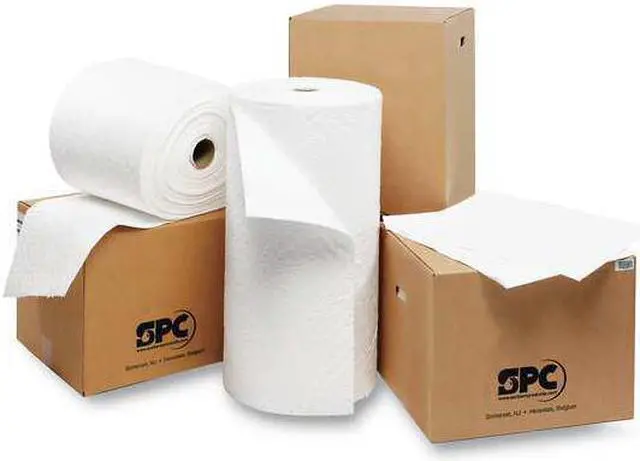 Alt view image 4 of 7 - BRADY OP50 Sorbent Pad, 41 gal, 30 in x 30 in, Oil, White, 50 PK