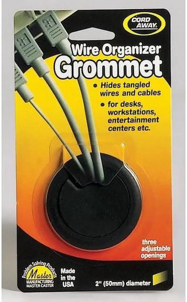 Alt view image 6 of 7 - Grommet, Desk, 2 In Dia, 1 1/8 In H, Blk