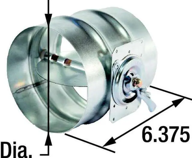 Alt view image 4 of 5 - DAYTON 2TFX9 Balancing Damper,Round, 10 In,Diameter