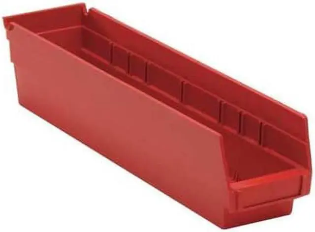 Alt view image 2 of 6 - QUANTUM STORAGE SYSTEMS QSB103RD Red Shelf Bin, 17-7/8"L x 4-1/8"W x 4"H