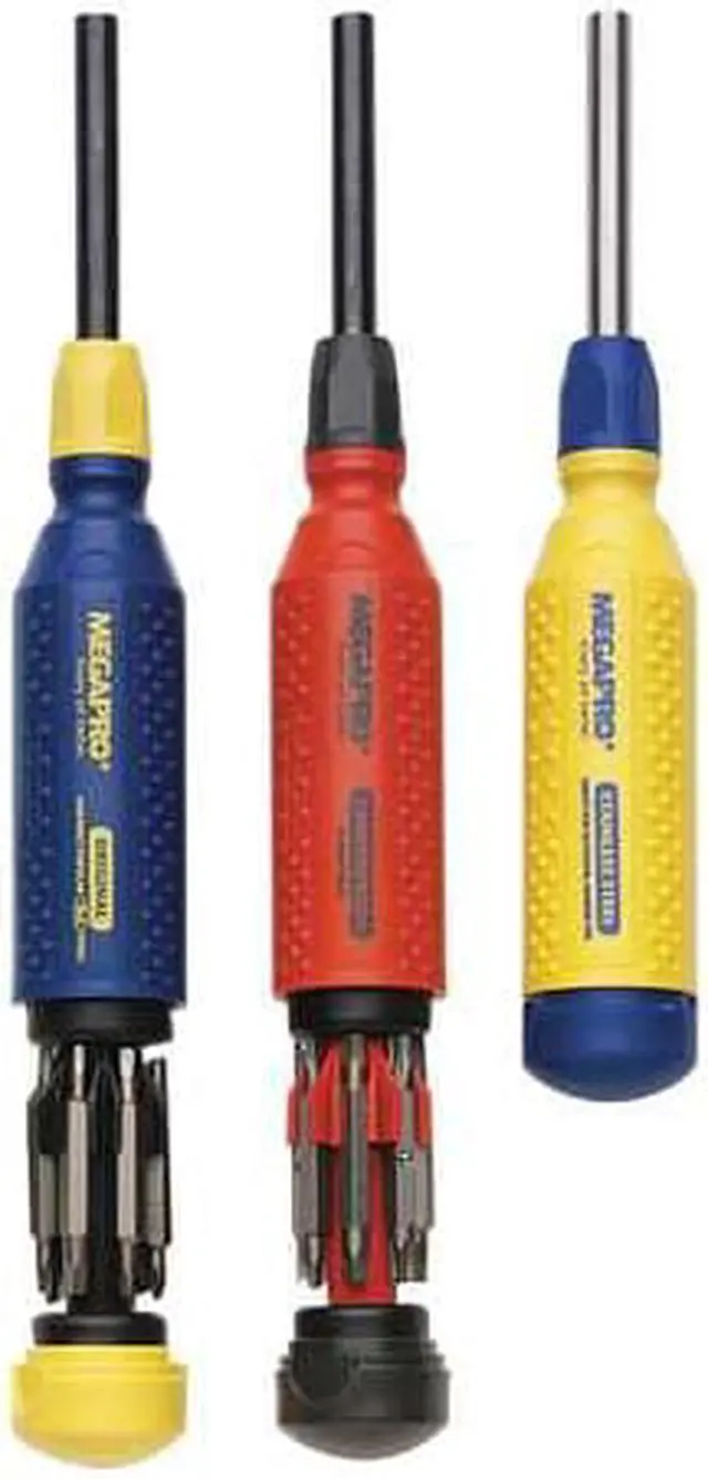Alt view image 8 of 8 - MEGAPRO 151TP-B Tamperproof 15-in-1 Multi-Bit Screwdriver, 8-1/2", Number of
