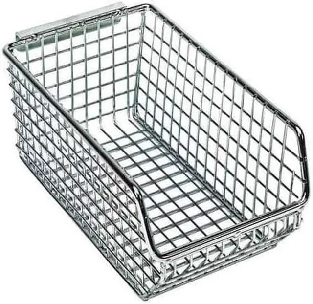 Main image of QUANTUM STORAGE SYSTEMS QMB520C Hang & Stack Storage Bin, Wire, Chrome, 3 in H,