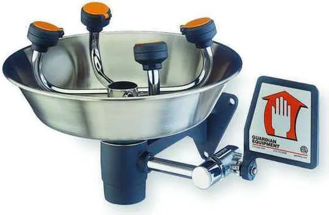 Alt view image 5 of 6 - GUARDIAN EQUIPMENT G1724P Plumbed Eyewash, Wall Mount, Plumbed, 6 11/12 in H.,