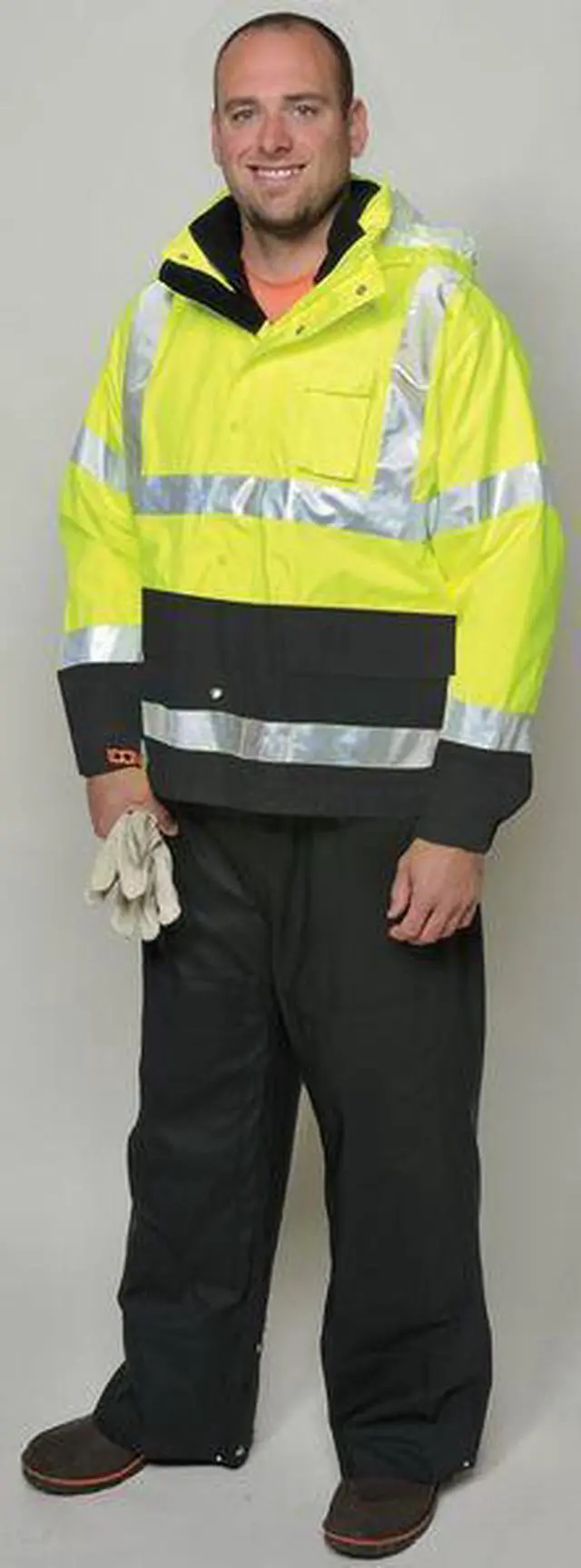 Alt view image 4 of 7 - TINGLEY J24172 Icon Rain Jacket, Class 3, Type P, Ylw/Green, 3XL