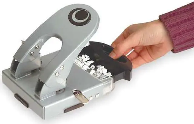 Alt view image 10 of 12 - Two-Hole Paper Punch, Silver
