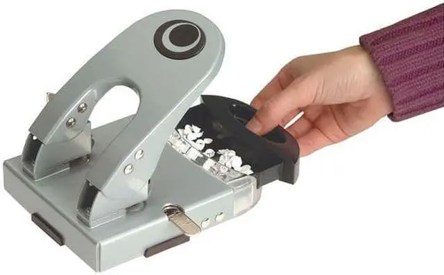 Alt view image 9 of 12 - Two-Hole Paper Punch, Silver