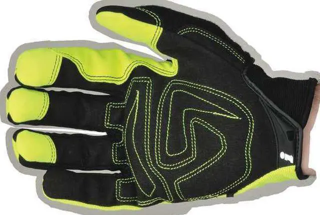 Alt view image 6 of 8 - IRONCLAD PERFORMANCE WEAR IVG2-02-S I-Viz(R) Hi-Vis Mechanics Gloves, Synthetic
