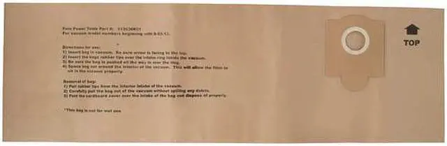 Alt view image 8 of 11 - Fein Power Tools Vacuum Dust Bag.