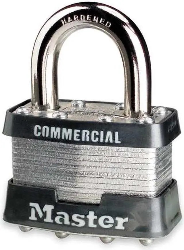Alt view image 4 of 6 - MASTER LOCK 21 Padlock, Keyed Different, Standard Shackle, Rectangular Steel