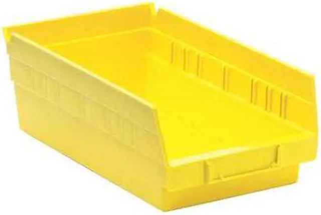 Alt view image 2 of 6 - QUANTUM STORAGE SYSTEMS QSB102YL Yellow Shelf Bin, 11-5/8"L x 6-5/8"W x 4"H