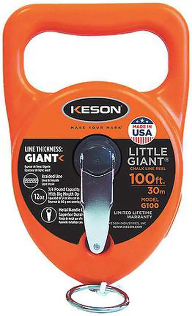 Main image of Keson Industries G100 100-Foot Chalk Line Reel Abs Case - Each