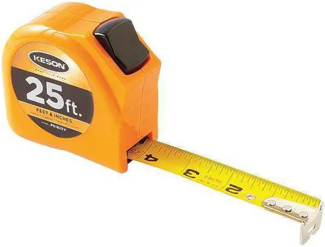 Alt view image 6 of 8 - Keson Tape Measure,1 In x 25 ft,Orange,In./Ft.  PGT1825V