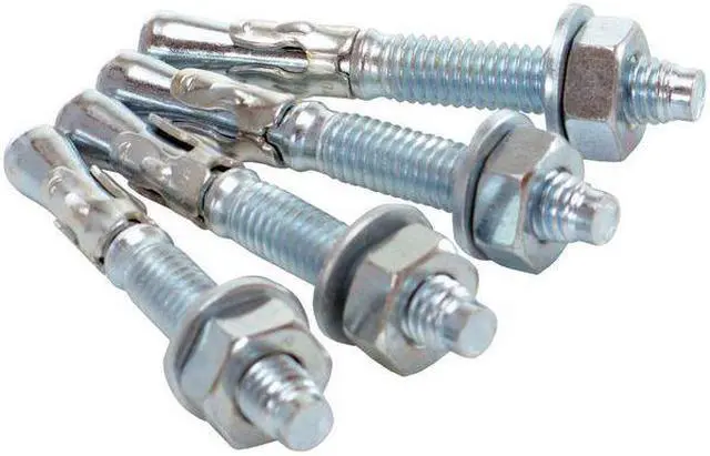 Alt view image 4 of 4 - VESTIL AS-383-4PK Wedge Anchor, 3/8" Dia., 3" L, Steel Zinc Plated, 4 PK