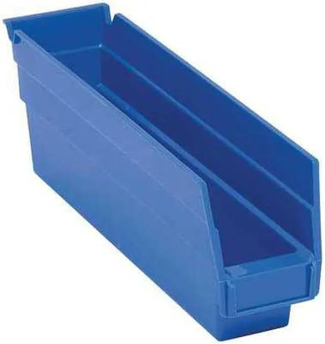 Alt view image 3 of 7 - QUANTUM STORAGE SYSTEMS QSB100BL Blue Shelf Bin, 11-5/8"L x 2-3/4"W x 4"H