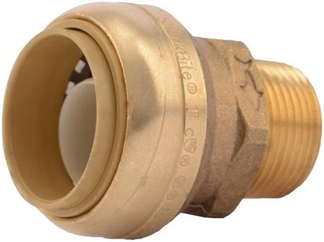 Alt view image 4 of 6 - SHARKBITE UR142A Male Reducing Adapter, 1 in Tube Size, Brass, Brass