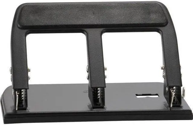 Alt view image 17 of 20 - Officemate Heavy-Duty Punch 3HP 9/32" Holes 40 Sht Cap. Metal Black 90089