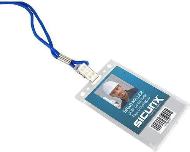 Alt view image 6 of 8 - SICURIX Rigid PC ID Badge Dispensers with Thumb Slot - Vertical - Support 2.50" x 3.50" Media - Vertical - Polycarbonate - 25 / Pack - Clear