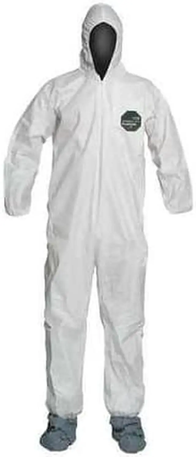 Main image of DUPONT NB122SWHLG002500 Hooded Disposable Coveralls, 25 PK, White, Microporous