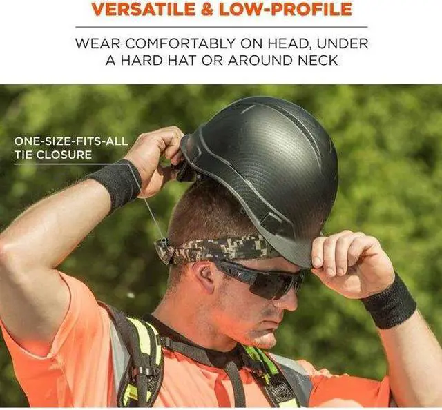Alt view image 3 of 6 - ERGODYNE 6700CT Cooling Bandana,One Size,Lime