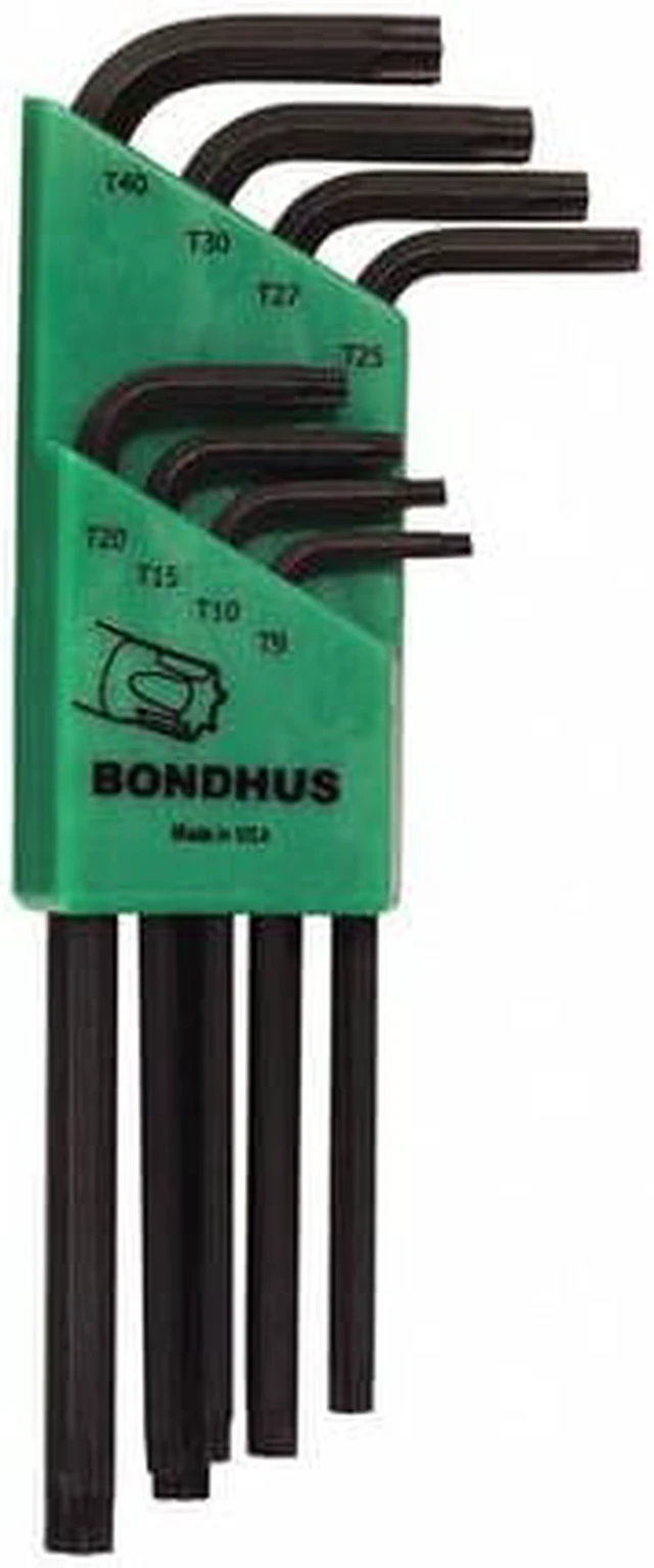 Alt view image 7 of 7 - Bondhus 31834 8-Piece Star Tipped L-Shaped Torx Wrench Set