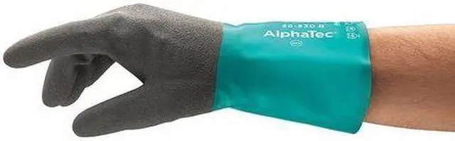Main image of ANSELL 58-530B AlphaTec(R) 58-530B Chemical Resistant Gloves, Nitrile, 11 in L,