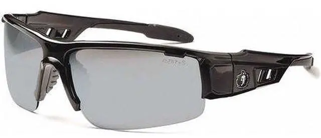 Alt view image 6 of 10 - Ergodyne 52042 Skullerz Dagr Safety Glasses, Black Frame/Silver Lens, Nylon/Polycarb