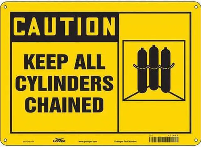 Main image of CONDOR 471N85 Safety Sign, 10 in Height, 14 in Width, Polyethylene, Horizontal