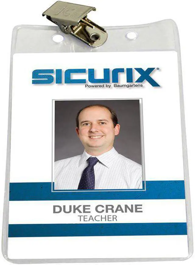 Alt view image 4 of 5 - SICURIX BAU 67860 ID Badge Holder,Vertical,PK50