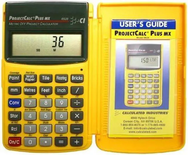 Alt view image 4 of 4 - CALCULATED INDUSTRIES 8528 Metric Project Calculator,11 Digits
