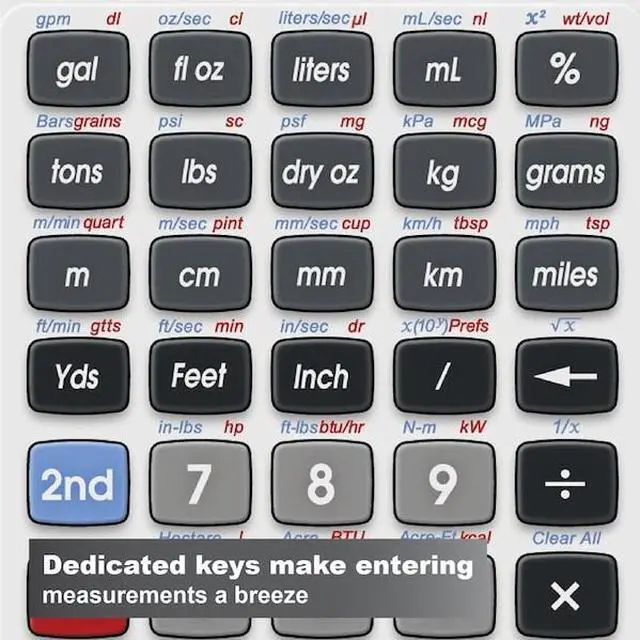 Alt view image 15 of 18 - CALCULATED INDUSTRIES 8030 Conversion Calculator Plus,Portable,LCD