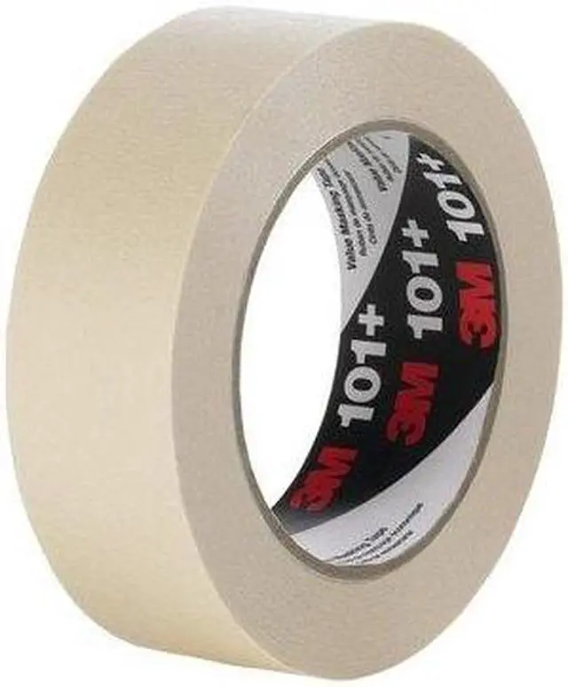 Alt view image 2 of 4 - 3M 101+ Masking Tape, 96 mm W x 55 m L, 5.1 mil Thick, Tan, Rubber Adhesive, 8