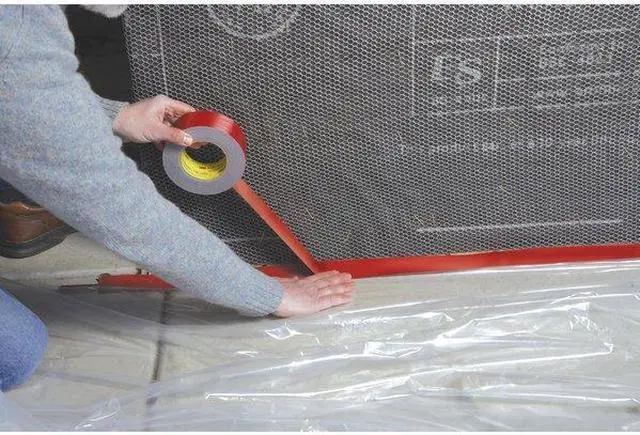 Alt view image 4 of 5 - 3M 5959 Painter's Tape, 48 mm W x 41 1/10 m L, 12 mil Thick, Red, Rubber