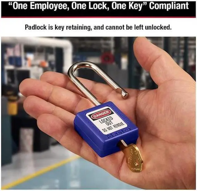 Alt view image 12 of 15 - No. 410 Safety Lockout Padlocks|6 Pin Blue Safety Lock-Out Padlock Key