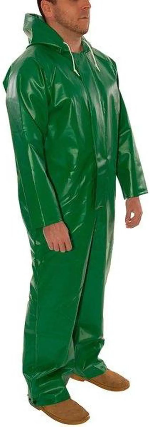 Alt view image 4 of 4 - TINGLEY V41108 Flame Resistant Coverall Rain Suit, PVC, 17 mil Thick, Attached