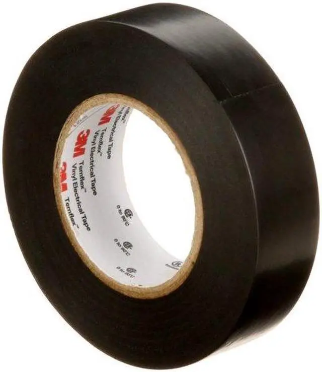 Alt view image 7 of 12 - 3M Temflex Vinyl Electrical Tape 165 Multi-purpose 3/4" X 60FT Black 10 Rolls