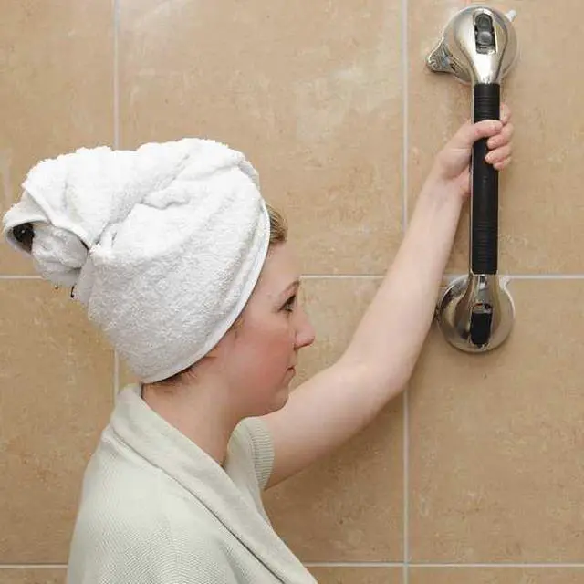 Alt view image 3 of 3 - HEALTHSMART 521-1561-1916 Adjustable Grab Bar, 16" L, Plastic, Textured