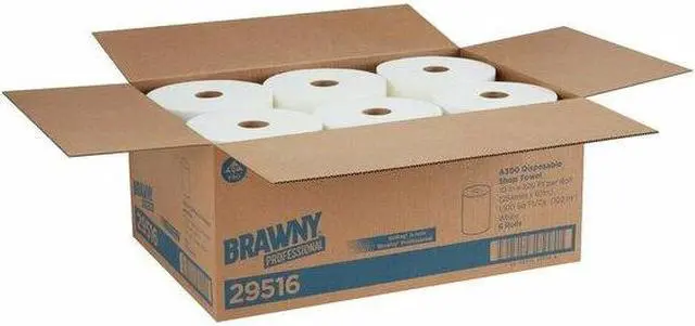 Alt view image 3 of 5 - GEORGIA-PACIFIC 29516 Shop Towel Roll Airlaid 10" x 220 ft., White, 6PK