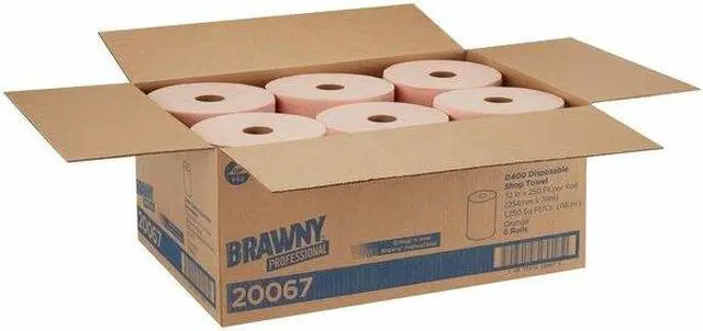 Alt view image 7 of 11 - GEORGIA-PACIFIC 20067 Shop Towel Roll DRC 10" x 250 ft., Orange, 6PK