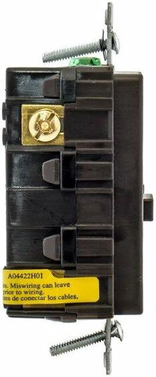 Alt view image 5 of 5 - HUBBELL WIRING DEVICE-KELLEMS GFR20 GFCI Receptacle, 20A, 125VAC, 5-20R, Brown
