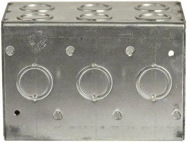 Alt view image 4 of 4 - RACO 697 Electrical Box, 67.3 cu in, Masonry Box Type, 3 Gangs, Galvanized