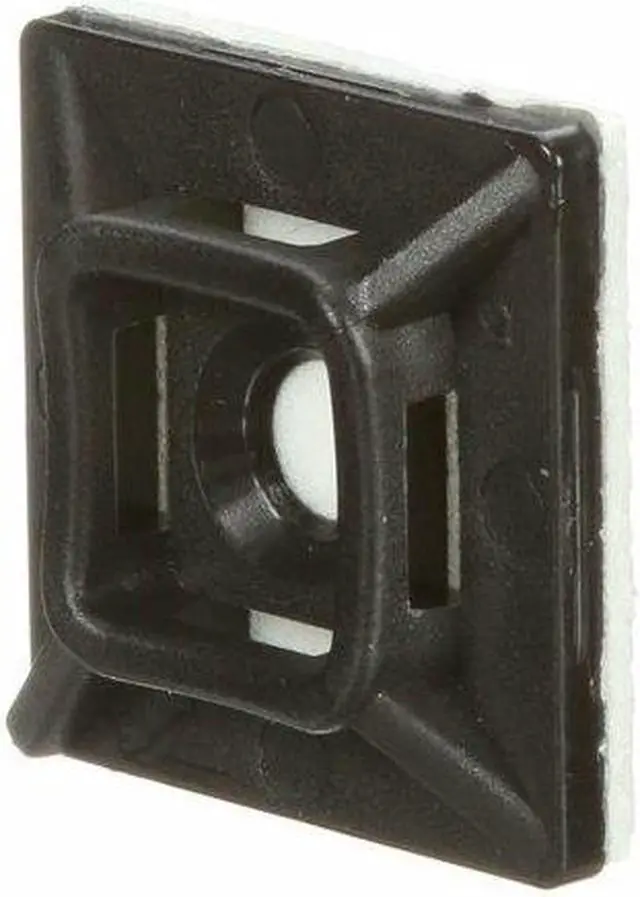 Alt view image 4 of 5 - 3M CTB75X75BKA-C Cable Tie Base, Nylon 6/6, Black, 0.74 in L