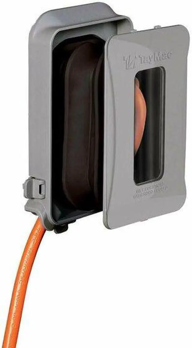 Alt view image 3 of 4 - Outlet Cover, 1 Gang, Low Profile, Gray