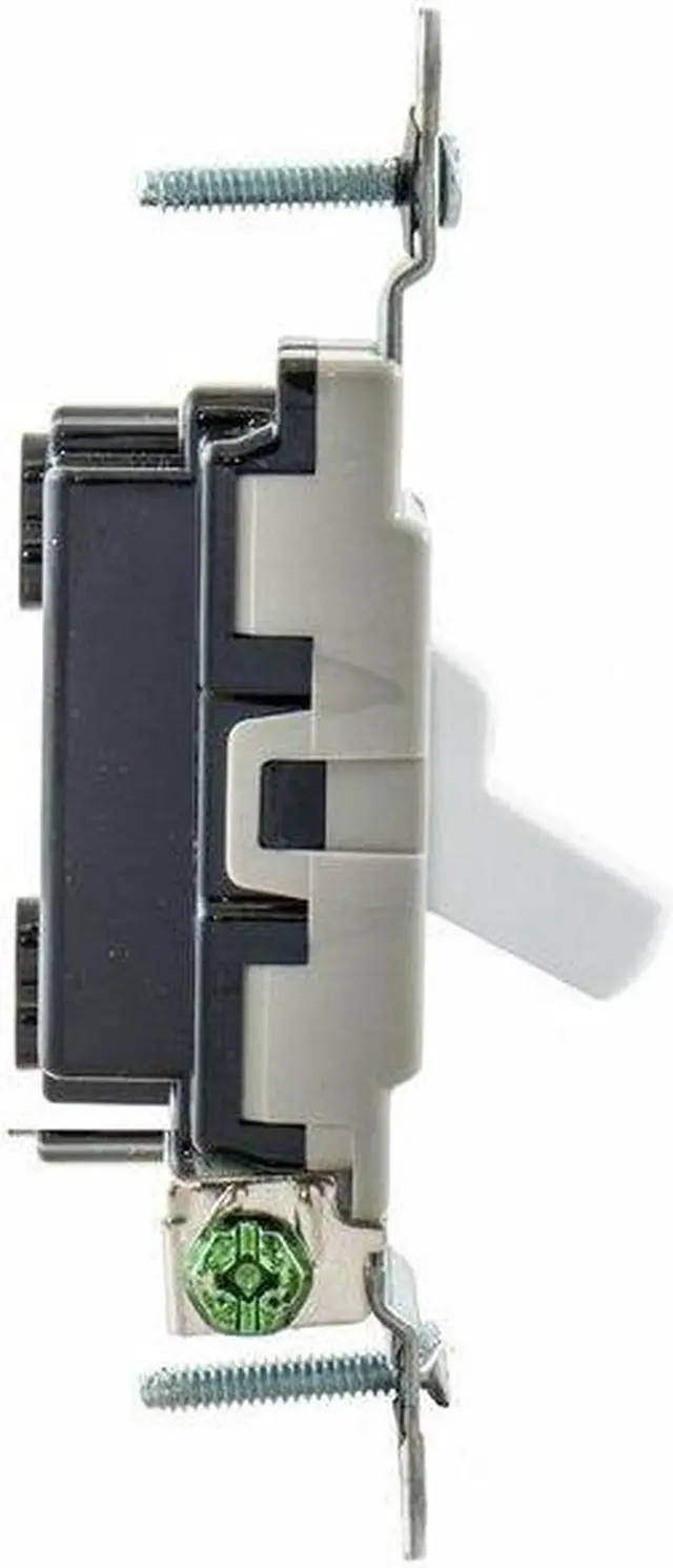 Alt view image 5 of 5 - Wall Switch,20A,White,1 HP,1-Pole Switch HUBBELL WIRING DEVICE-KELLEMS CSB120W